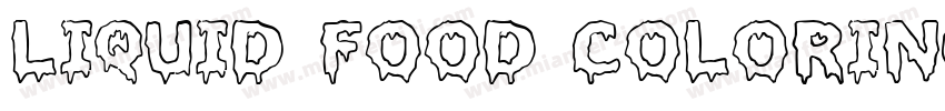 liquid food coloring字体转换